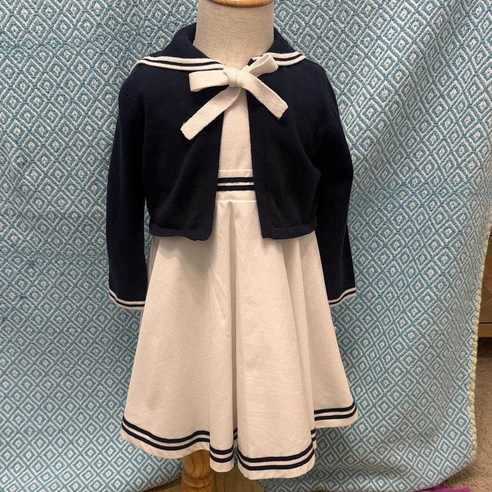 Good Lad Navy and White Dress Set